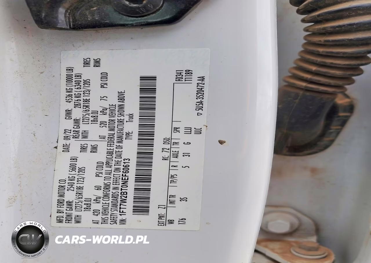 2022 Ford F250 Super Duty VIN:1FT7W2BT0NEF60613 - 13