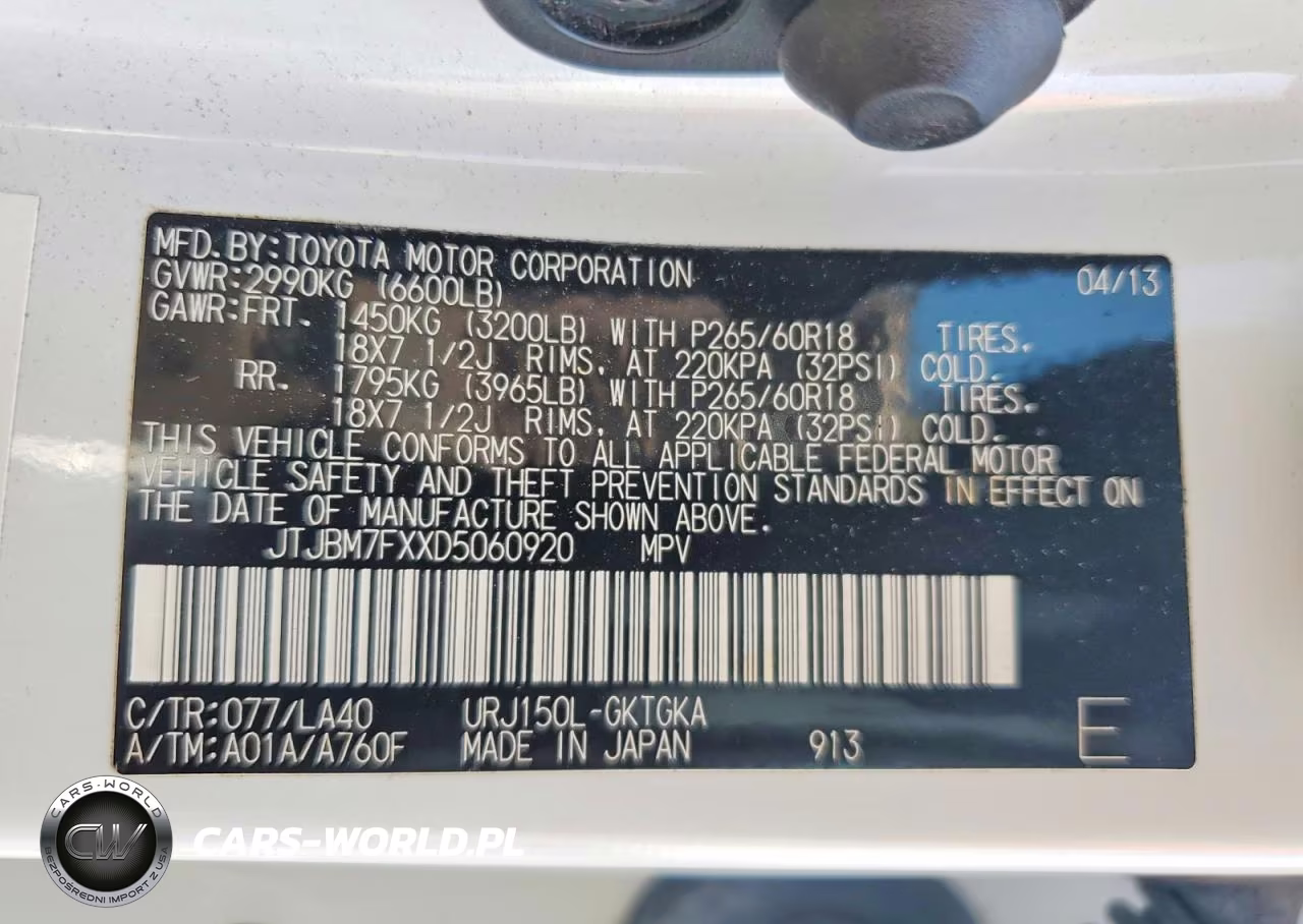 2013 Lexus Gx 460 VIN:JTJBM7FXXD5060920 - 13