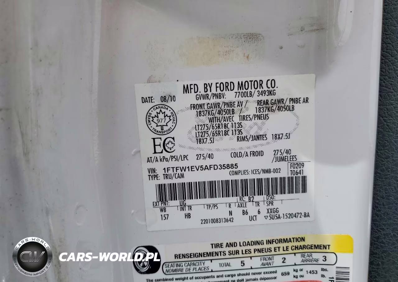 2010 Ford F150 Supercrew VIN:1FTFW1EV5AFD35885 - 12