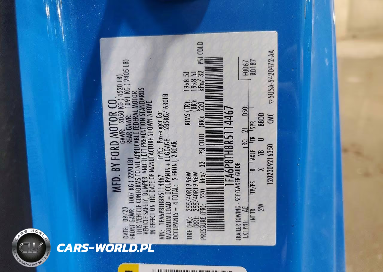 2024 Ford Mustang VIN:1FA6P8TH8R5114467 - 13