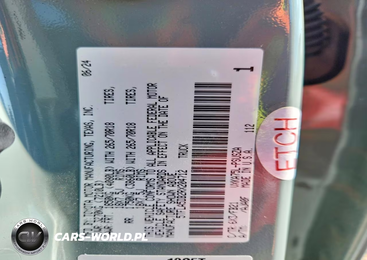2024 Toyota Tundra Sr5 VIN:5TFLA5DB2RX204712 - 12