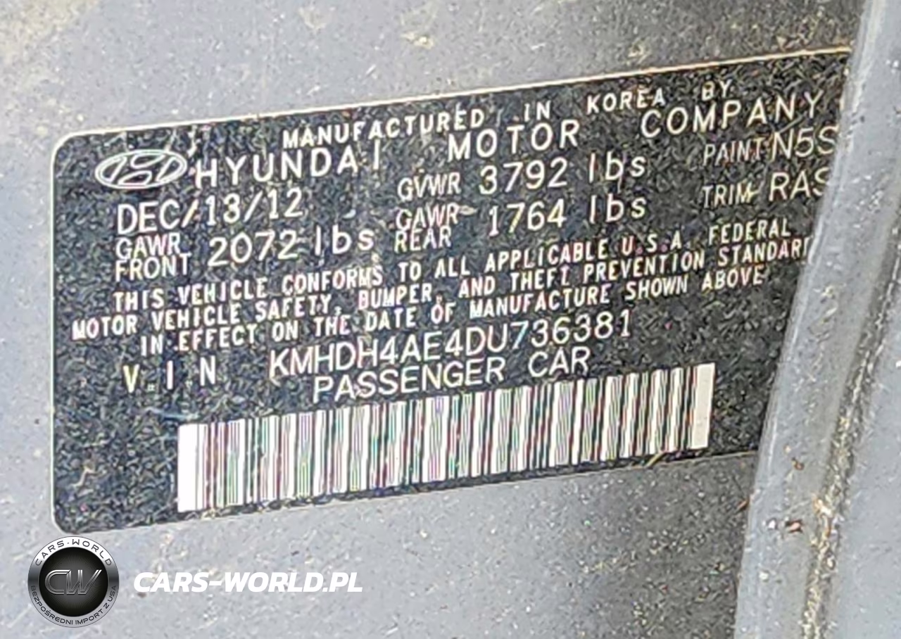 2013 Hyundai Elantra Gls VIN:KMHDH4AE4DU736381 - 12