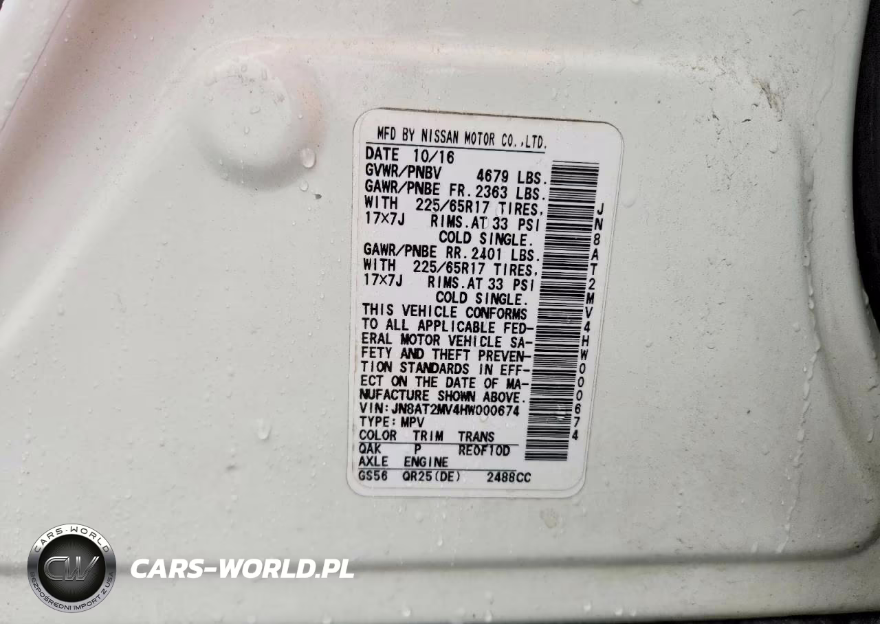2017 Nissan Rogue S VIN:JN8AT2MV4HW000674 - 13