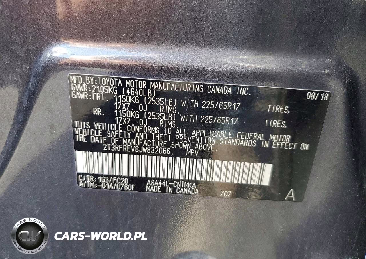 2018 Toyota Rav4 Xle VIN:2T3RFREV8JW832066 - 13