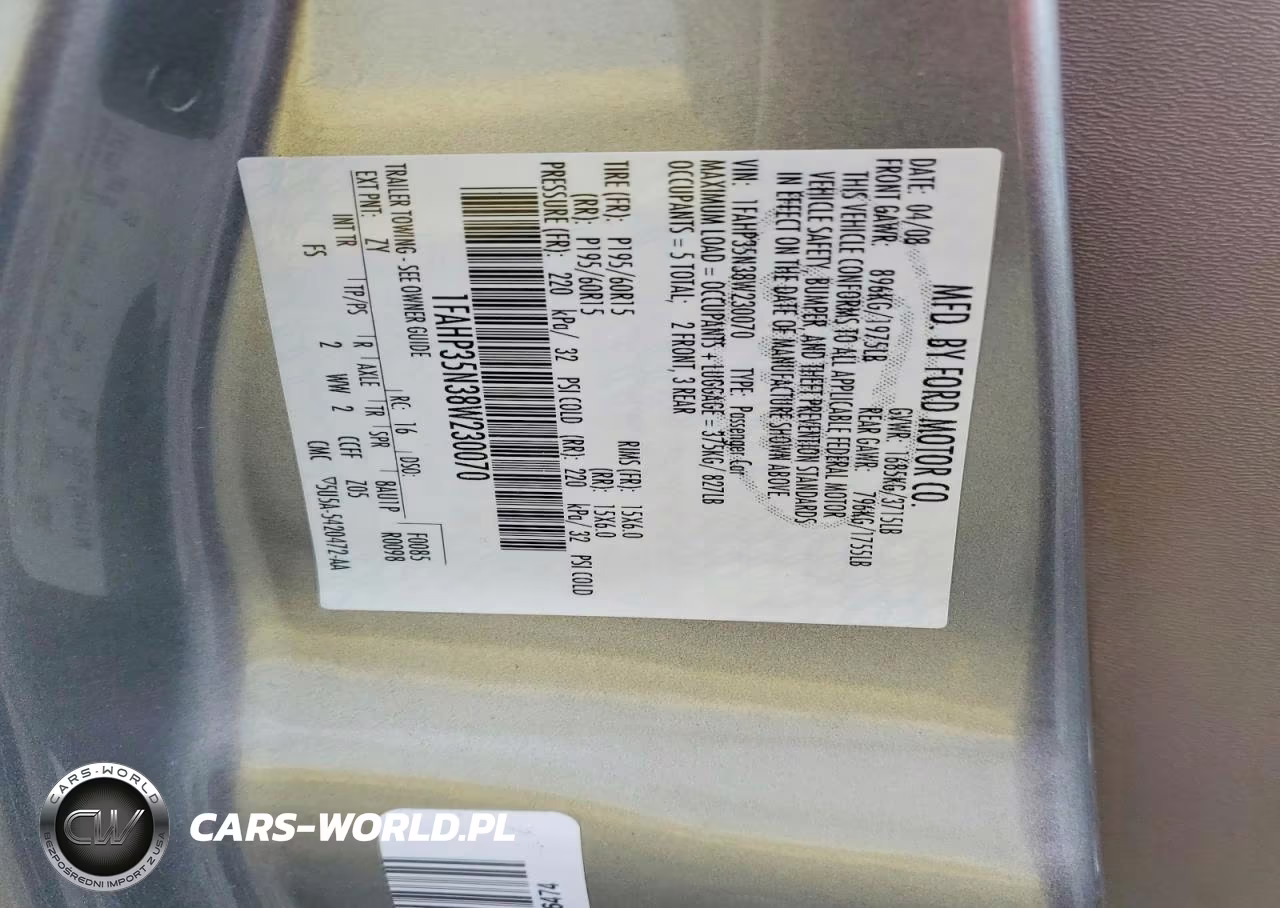 2008 Ford Focus Se VIN:1FAHP35N38W230070 - 12