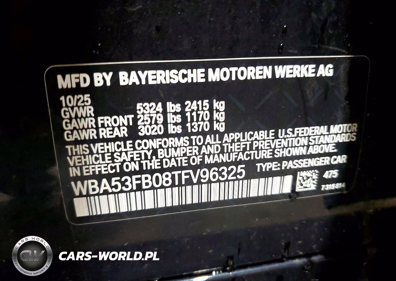 2026 BMW M440I Gran Coupe VIN:WBA53FB08TFV96325 - 13