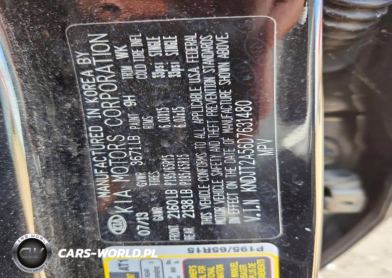 2013 Kia Soul VIN:KNDJT2A56D7631480 - 13