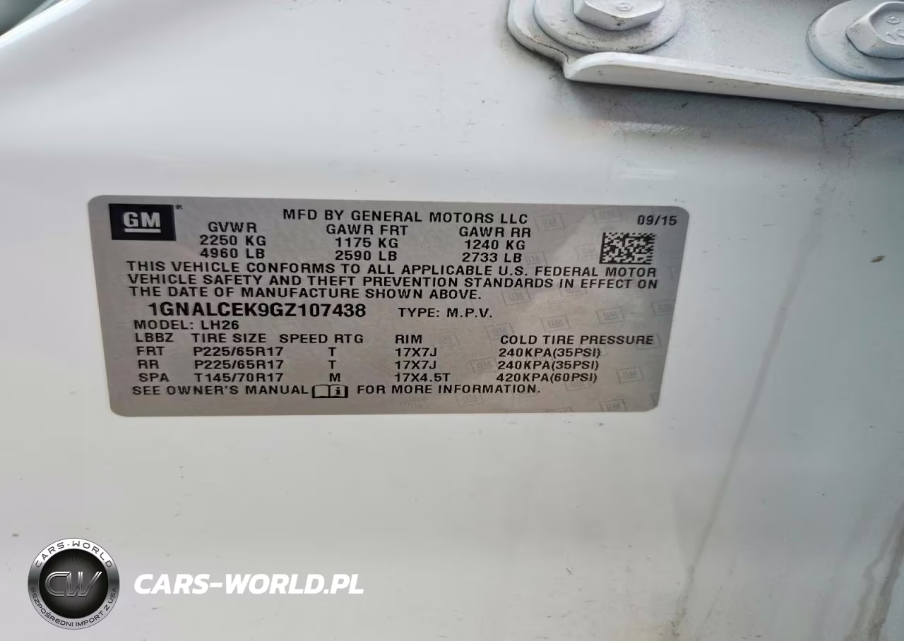 2016 Chevrolet Equinox Lt VIN:1GNALCEK9GZ107438 - 13
