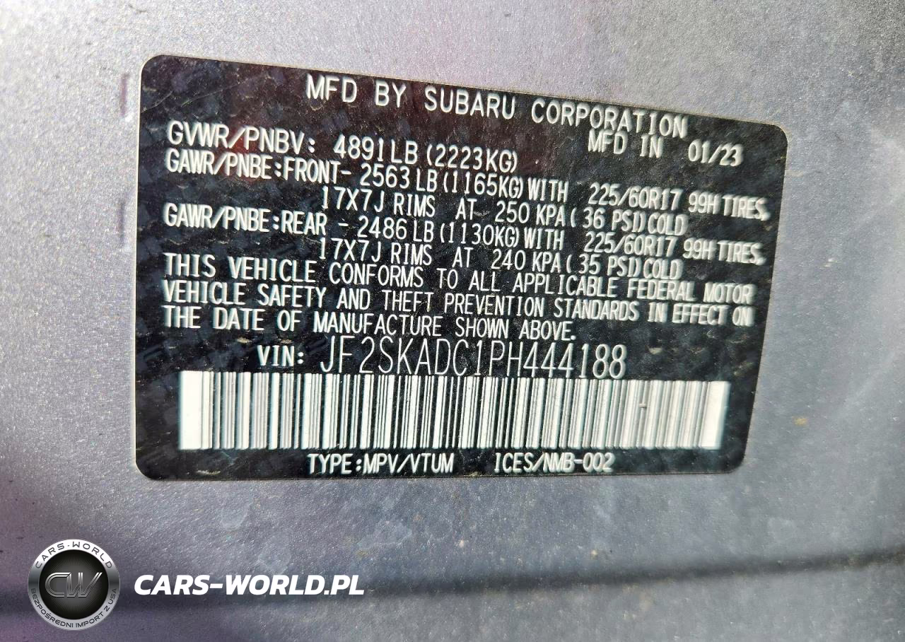 2023 Subaru Forester Premium VIN:JF2SKADC1PH444188 - 12