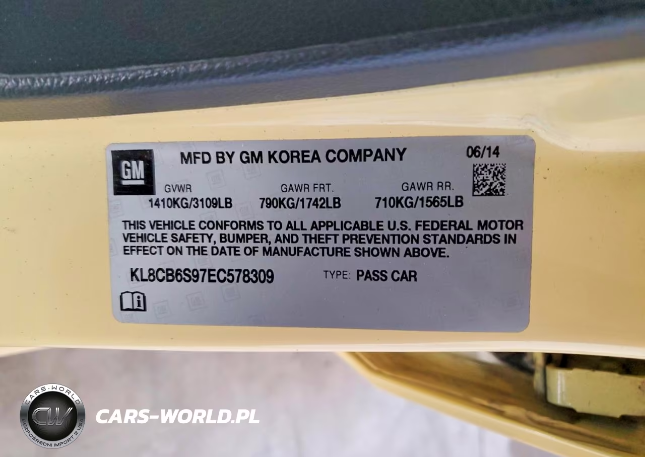 2014 Chevrolet Spark Ls VIN:KL8CB6S97EC578309 - 12