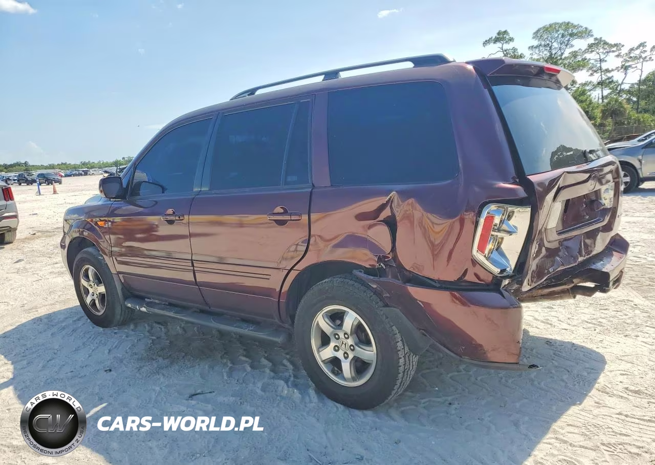 2007 Honda Pilot Exl VIN:2HKYF187X7H506084 - 2