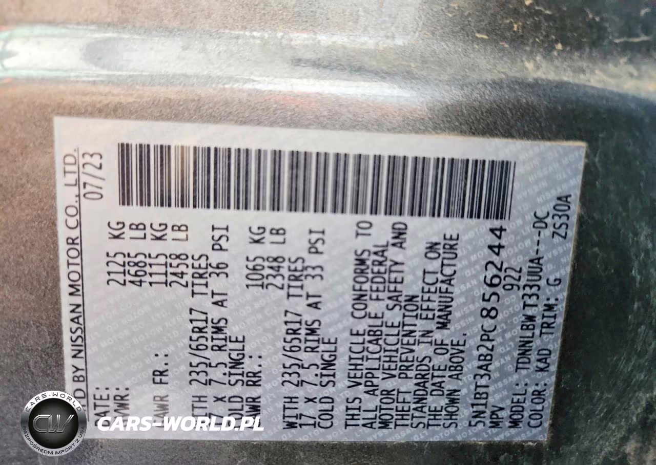 2023 Nissan Rogue S VIN:5N1BT3AB2PC856244 - 13