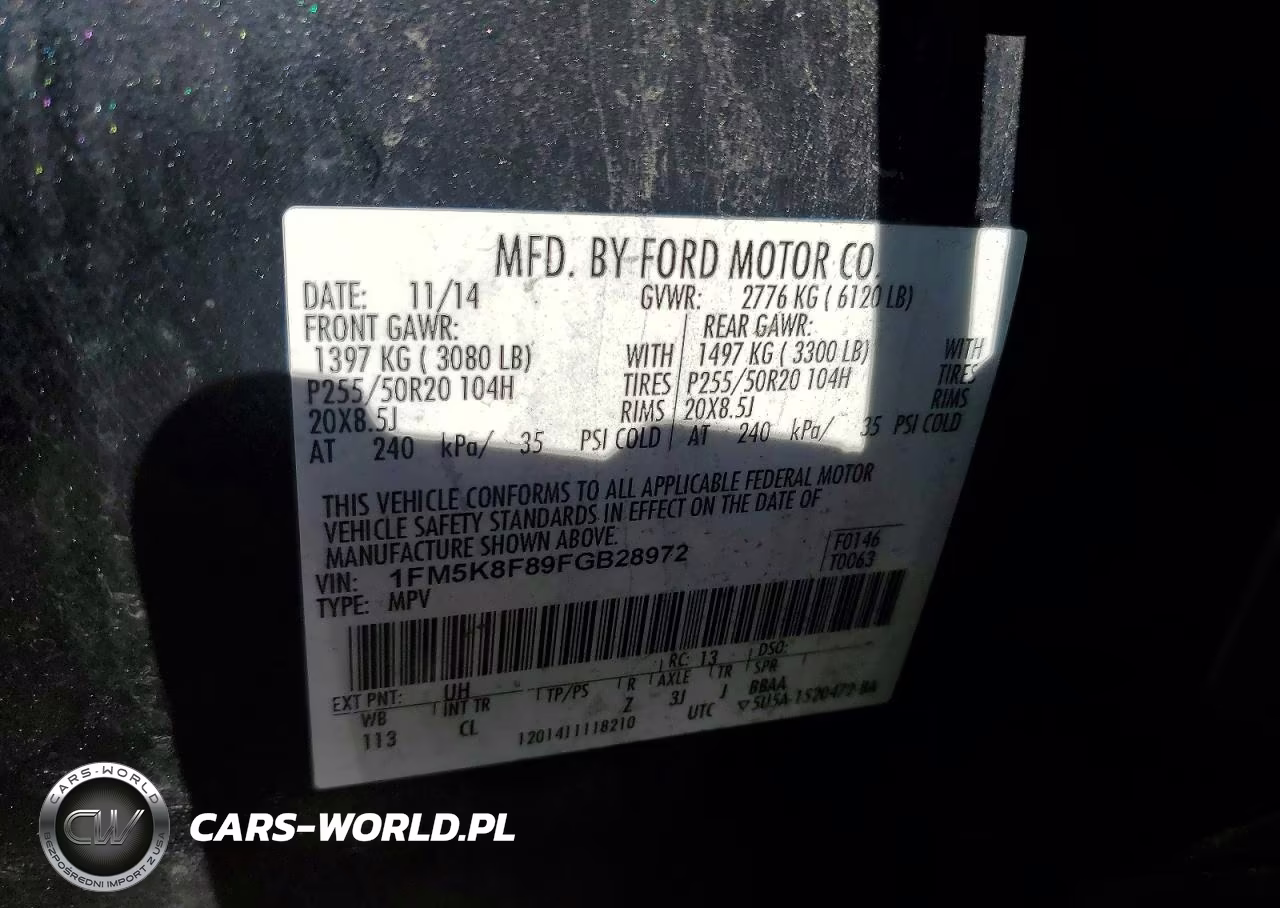 2015 Ford Explorer Limited VIN:1FM5K8F89FGB28972 - 13