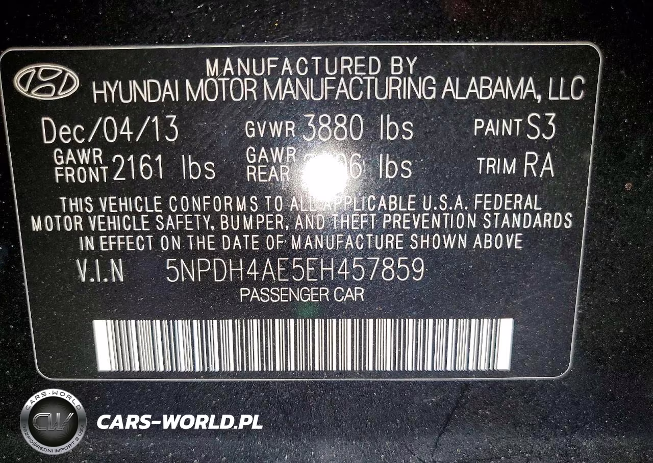 2014 Hyundai Elantra Se VIN:5NPDH4AE5EH457859 - 12