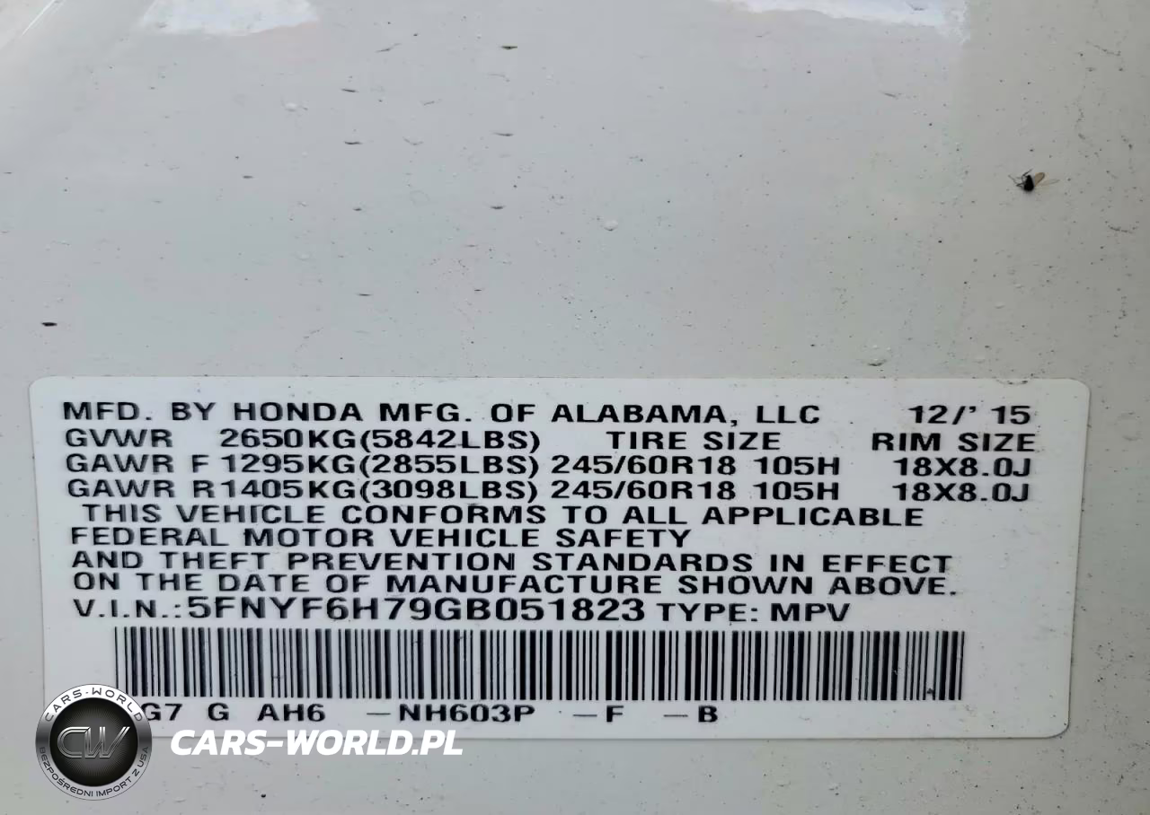 2016 Honda Pilot Exln VIN:5FNYF6H79GB051823 - 14