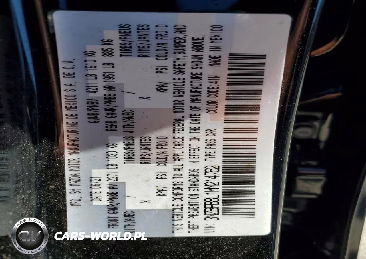 2021 Mazda 3 Select VIN:3MZBPBBL1MM214762 - 13