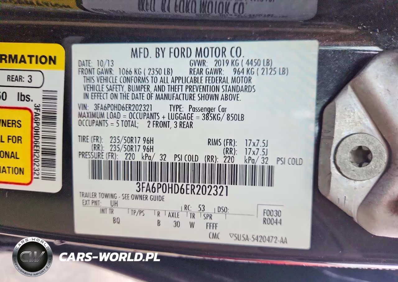 2014 Ford Fusion Se VIN:3FA6P0HD6ER202321 - 12