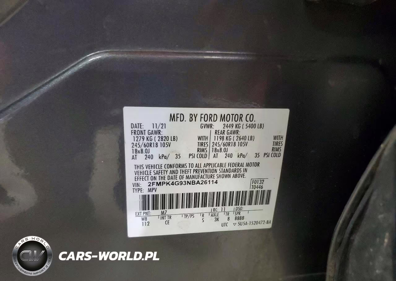 2022 Ford Edge Se VIN:2FMPK4G93NBA26114 - 13