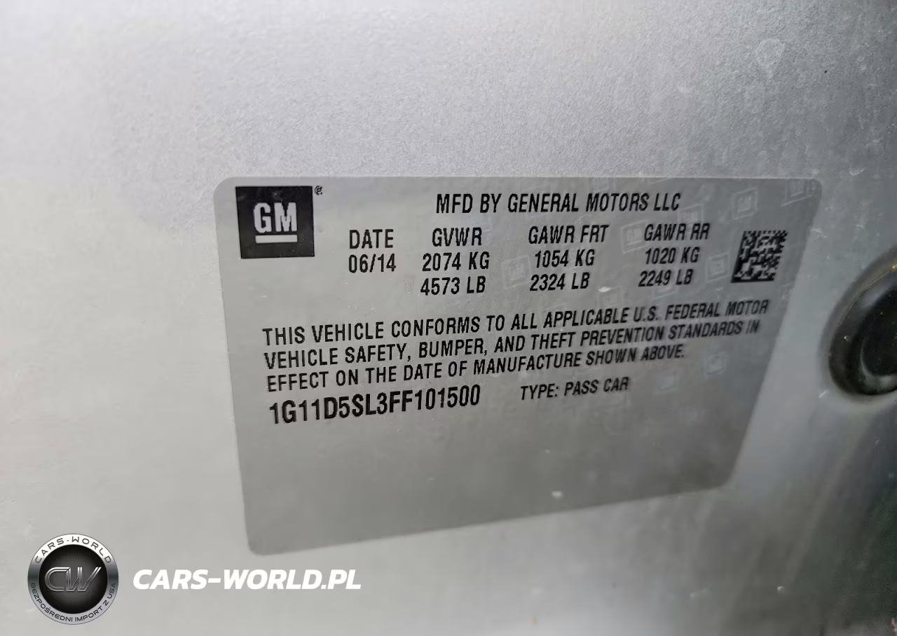 2015 Chevrolet Malibu 2Lt VIN:1G11D5SL3FF101500 - 12