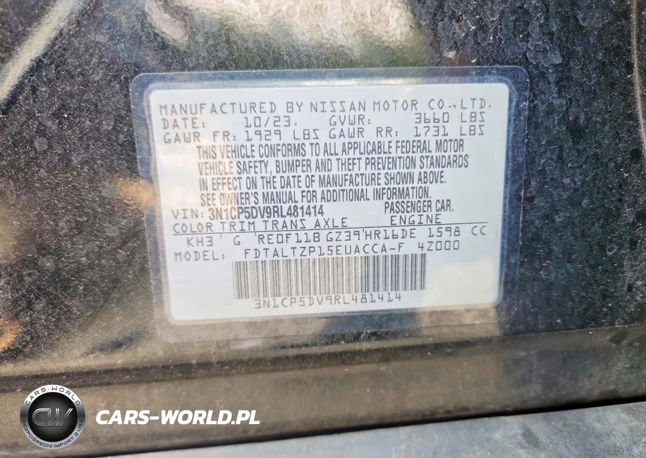 2024 Nissan Kicks Sr VIN:3N1CP5DV9RL481414 - 13