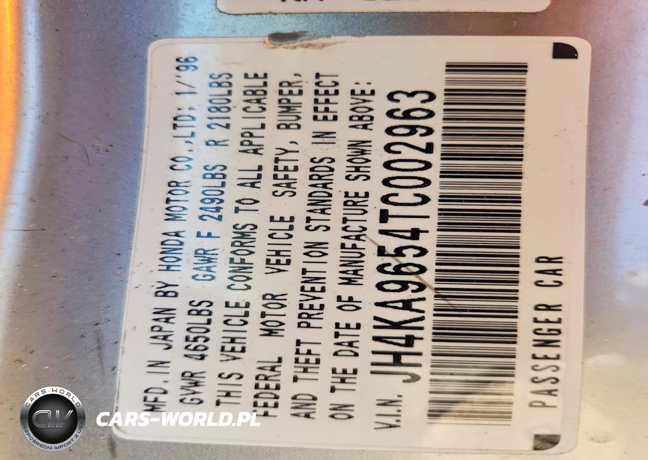 1996 Acura 3.5Rl VIN:JH4KA9654TC002963 - 13