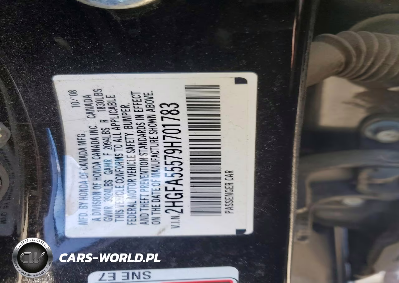 2009 Honda Civic Si VIN:2HGFA55579H701783 - 12