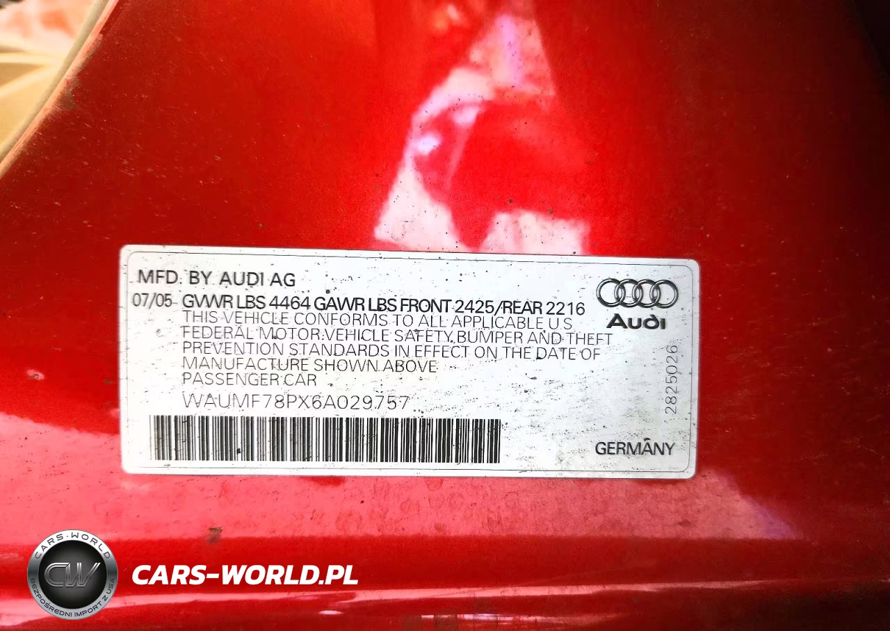 2006 Audi A3 2.0 Sport VIN:WAUMF78PX6A029757 - 12