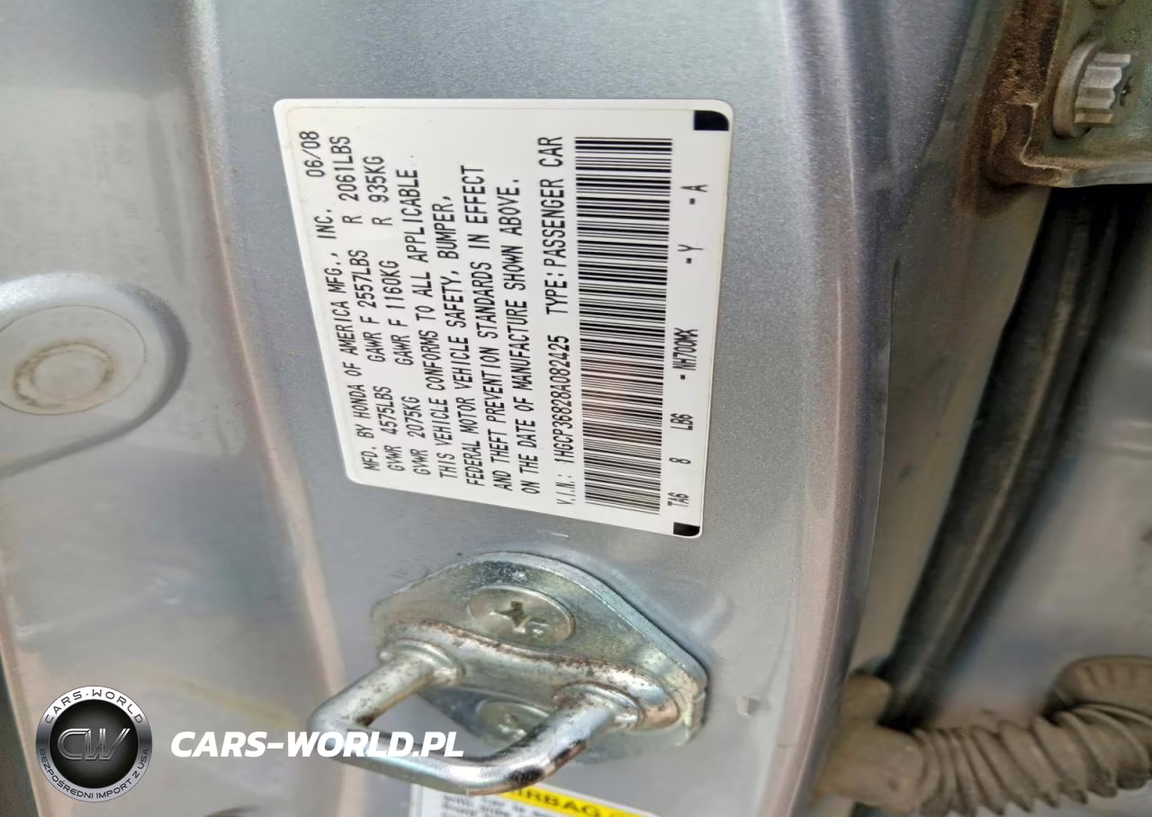 2008 Honda Accord Exl VIN:1HGCP36828A082425 - 12
