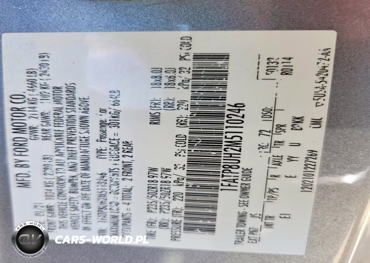 2021 Ford Mustang VIN:1FATP8UH2M5110246 - 12