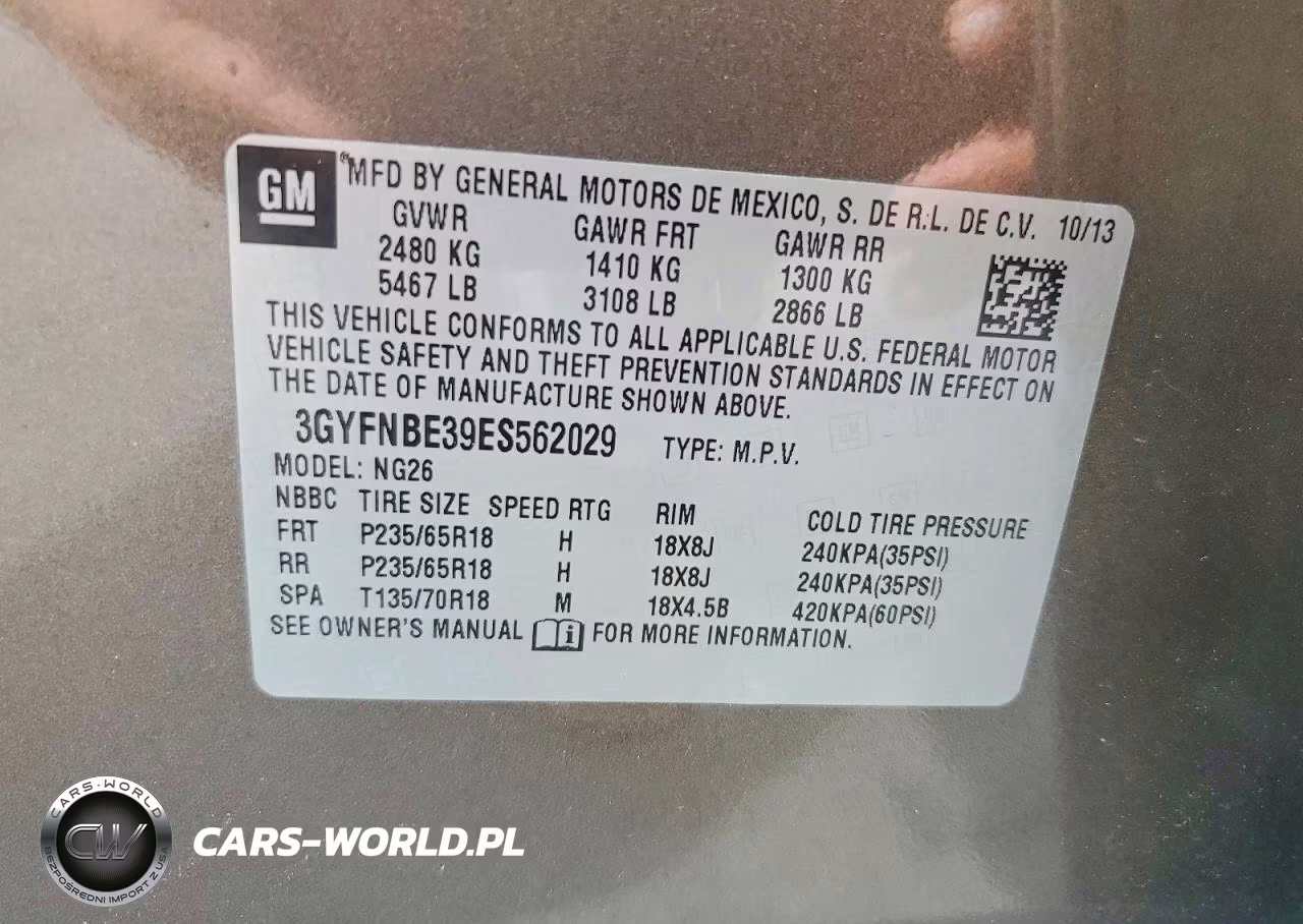 2014 Cadillac Srx Luxury Collection VIN:3GYFNBE39ES562029 - 12