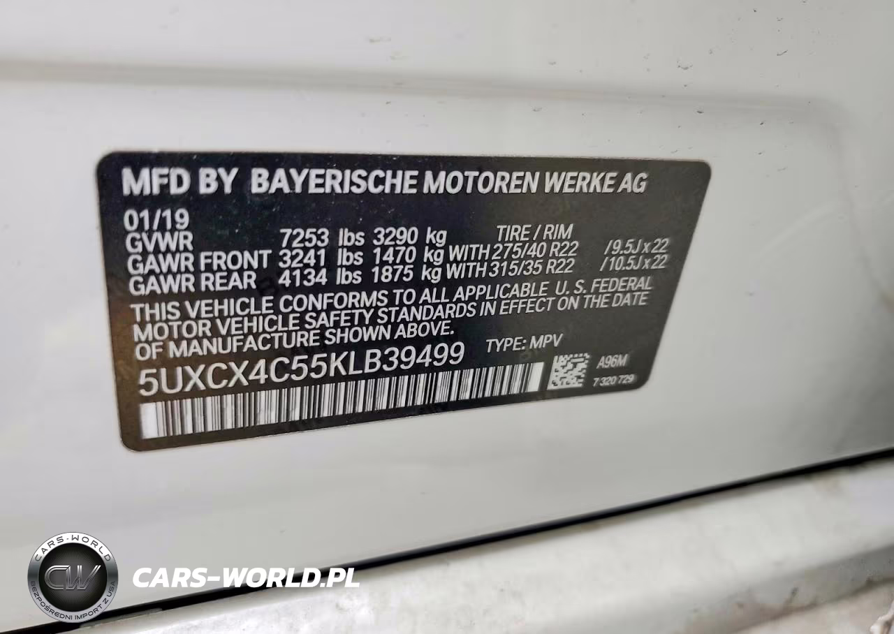 2019 BMW X7 XDRIVE50I VIN:5UXCX4C55KLB39499 - 14