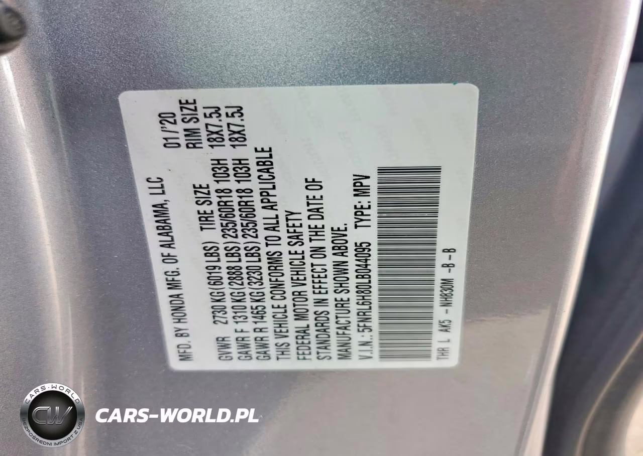 2020 Honda Odyssey Touring VIN:5FNRL6H80LB044095 - 13