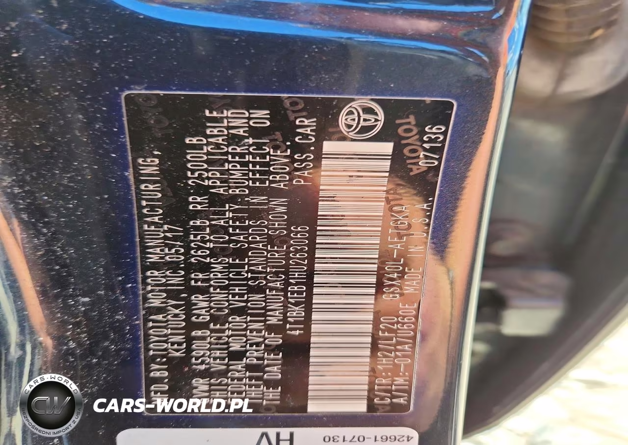 2017 Toyota Avalon Xle Plus VIN:4T1BK1EB1HU263066 - 12