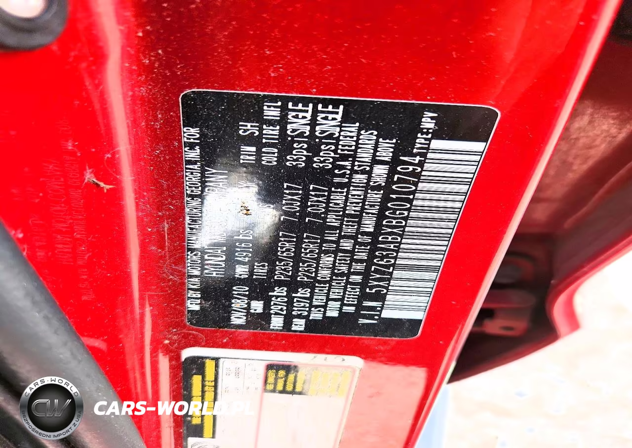 2011 Hyundai Santa Fe Gls VIN:5XYZG3ABXBG010794 - 12