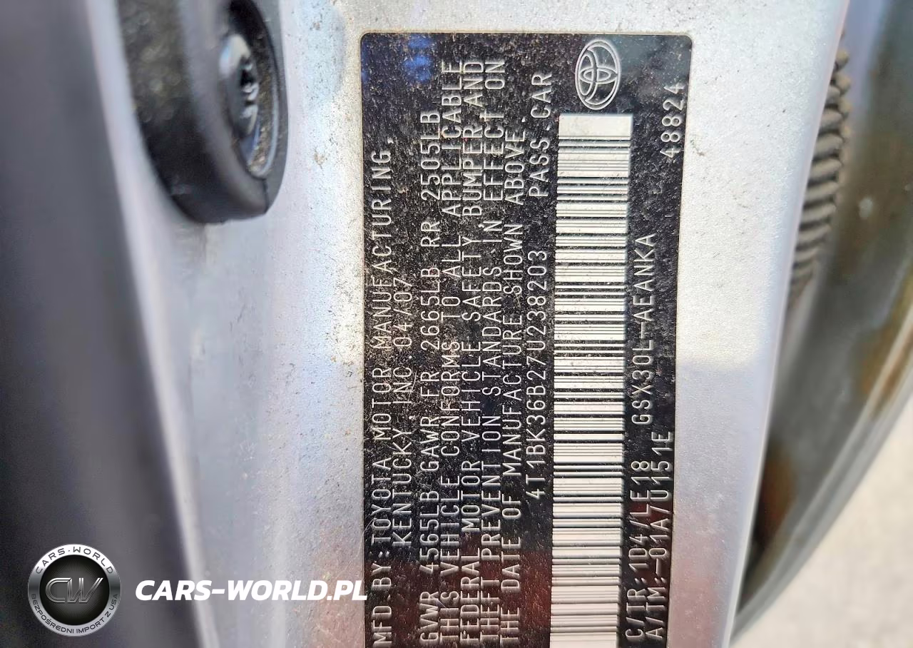 2007 Toyota Avalon Touring VIN:4T1BK36B27U238203 - 13