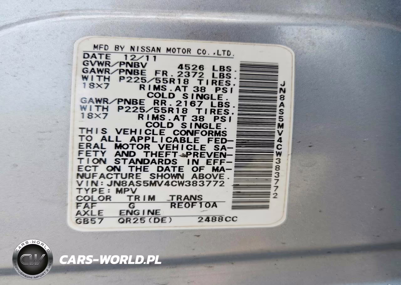 2012 Nissan Rogue S VIN:JN8AS5MV4CW383772 - 13