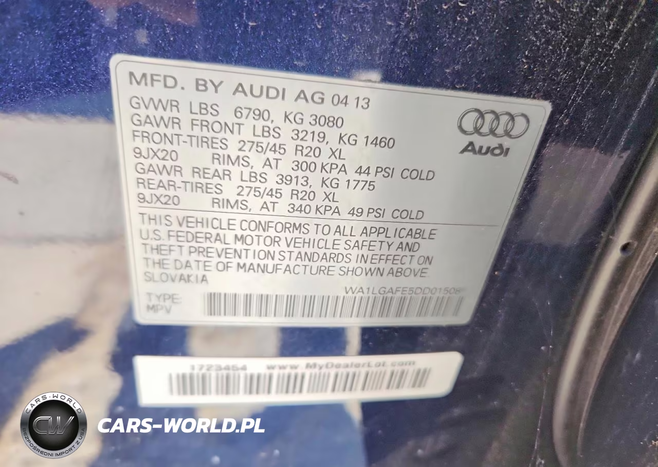 2013 Audi Q7 3.0T Premium VIN:WA1LGAFE5DD015085 - 13