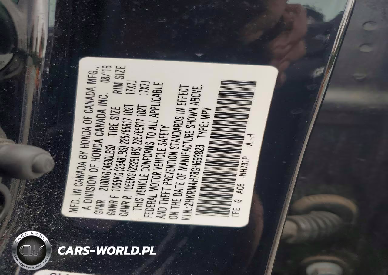 2016 Honda Cr-V Exl VIN:2HKRM4H78GH693823 - 13