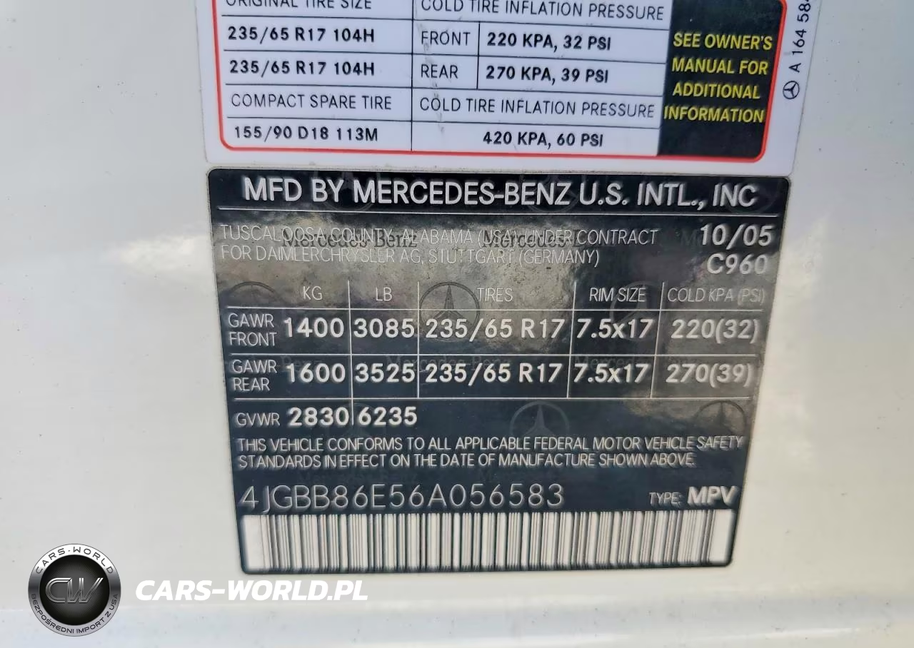2006 Mercedes-Benz Ml 350 VIN:4JGBB86E56A056583 - 13