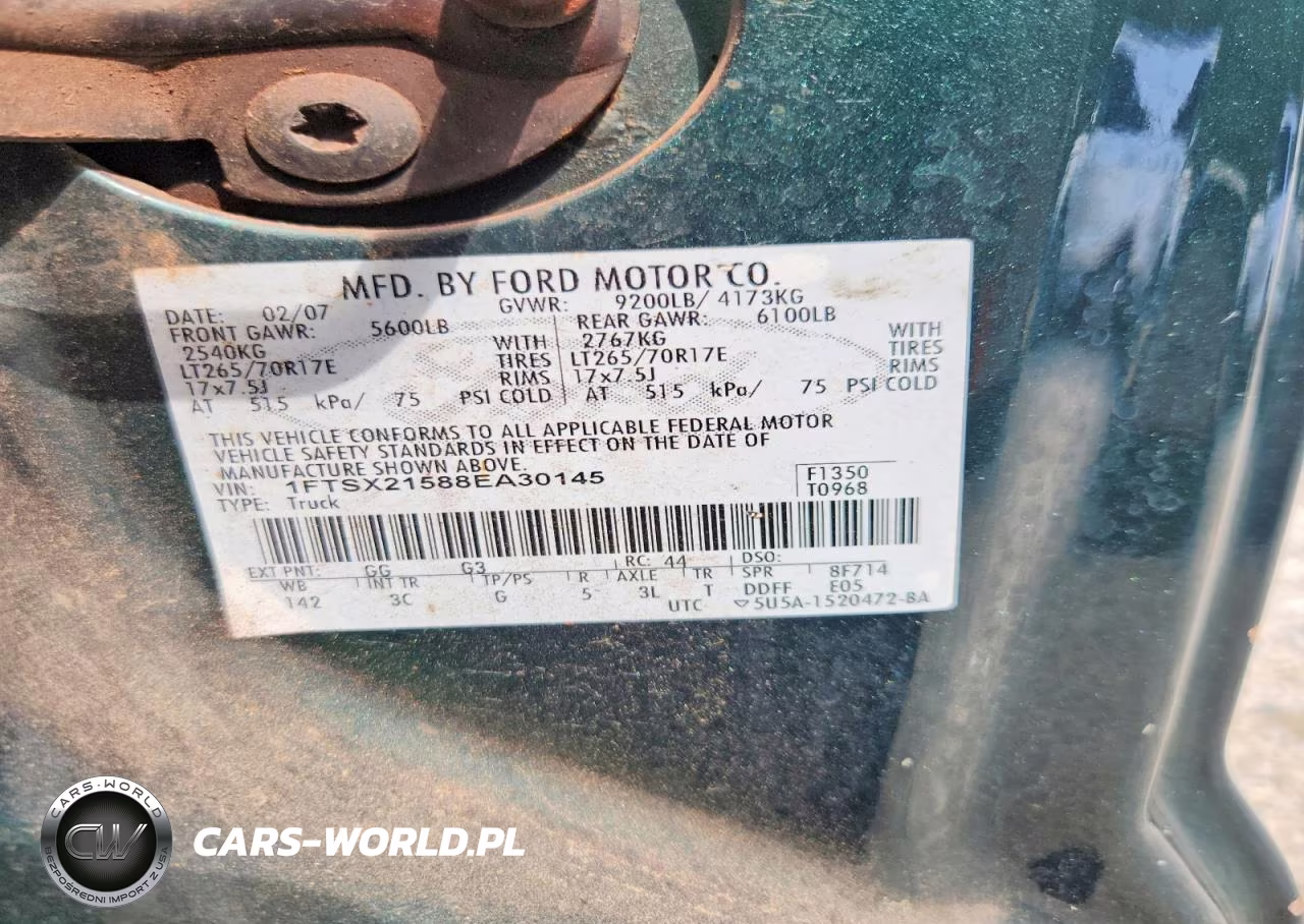 2008 Ford F-250 VIN:1FTSX21588EA30145 - 12