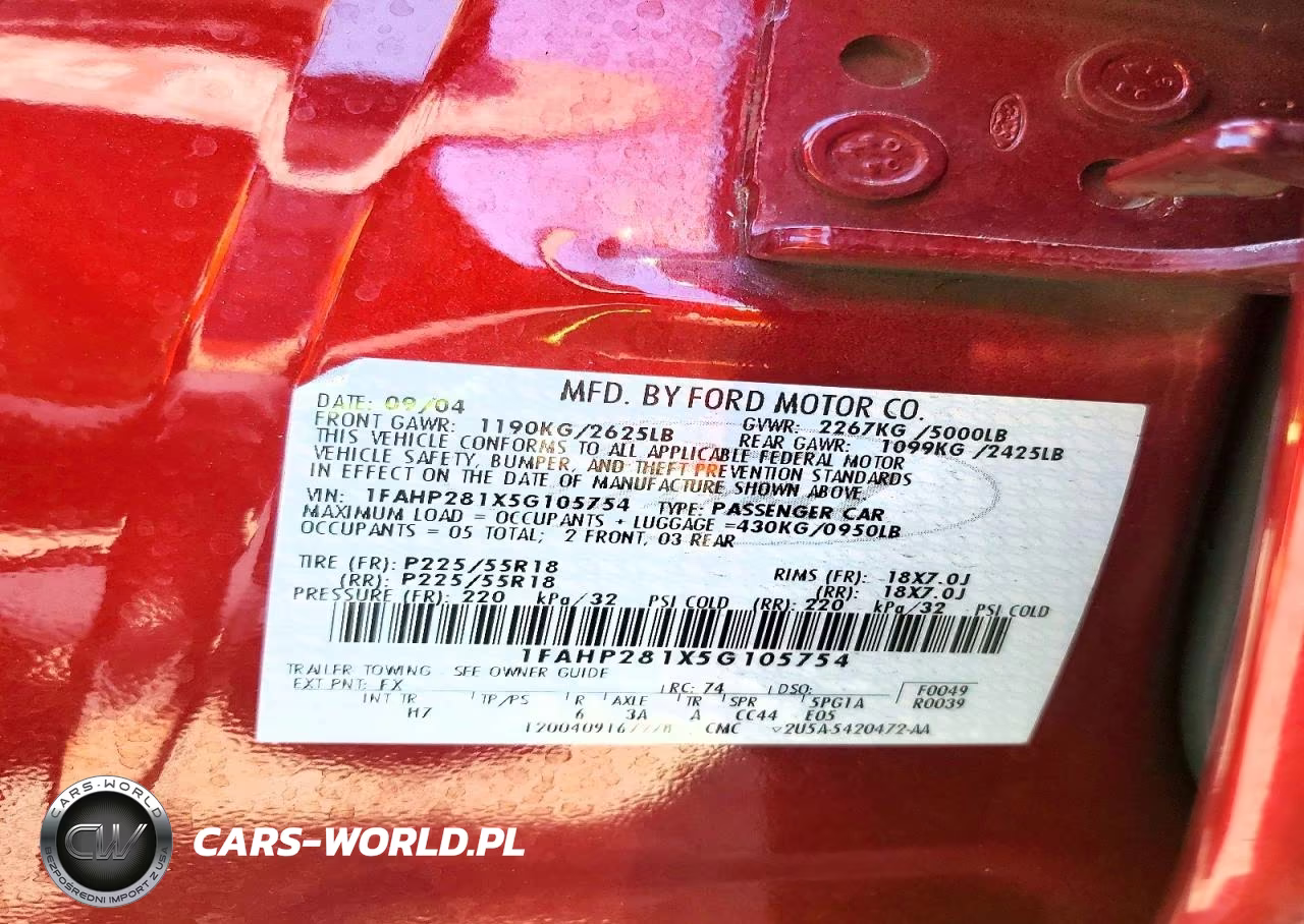 2005 Ford Five Hundred Limited VIN:1FAHP281X5G105754 - 13