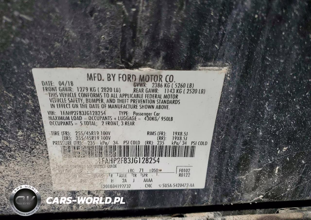 2018 Ford Taurus Limited VIN:1FAHP2F83JG128254 - 12