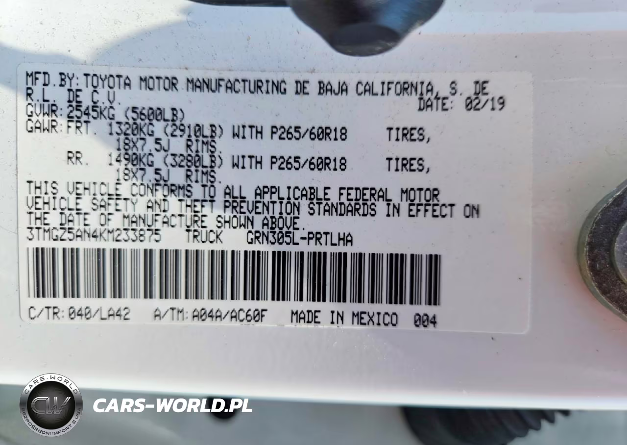 2019 Toyota Tacoma Limited VIN:3TMGZ5AN4KM233875 - 12