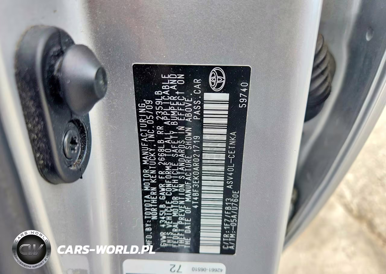 2010 Toyota Camry Le VIN:4T4BF3EK0AR021719 - 12
