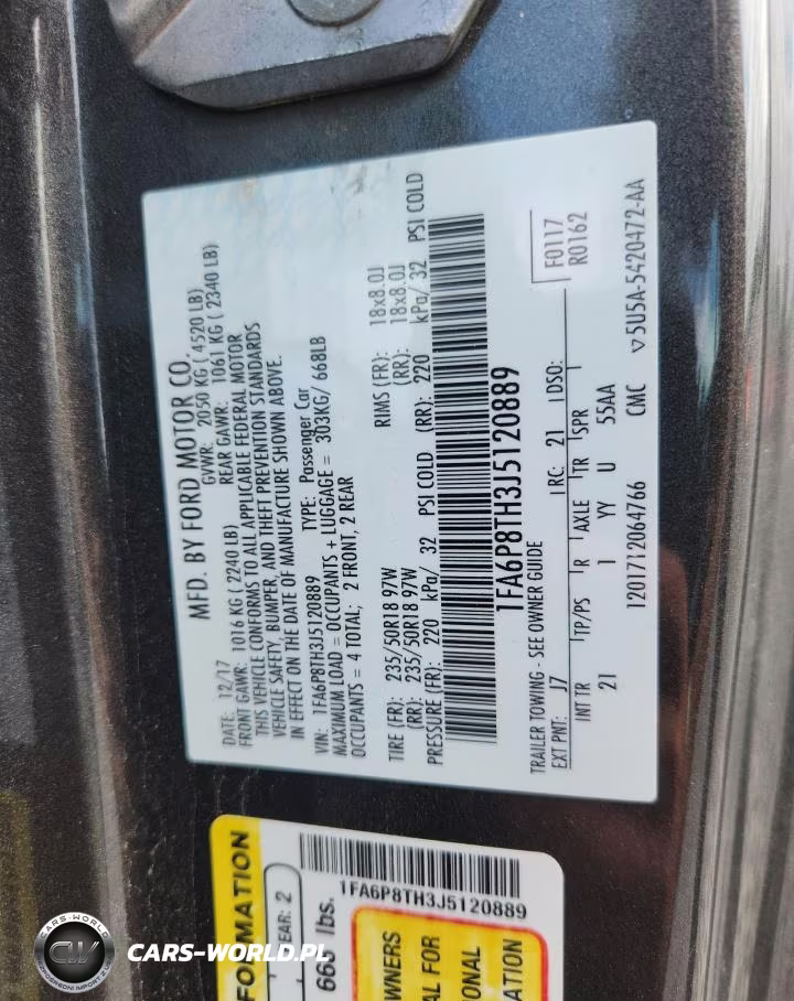 2018 Ford Mustang VIN:1FA6P8TH3J5120889 - 12