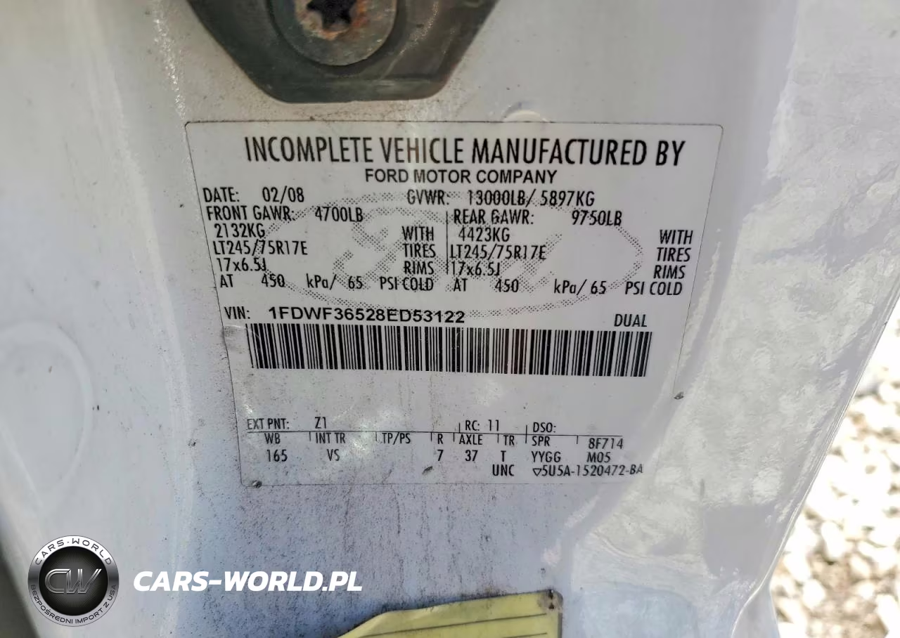 2008 Ford F350 Super Duty VIN:1FDWF36528ED53122 - 12
