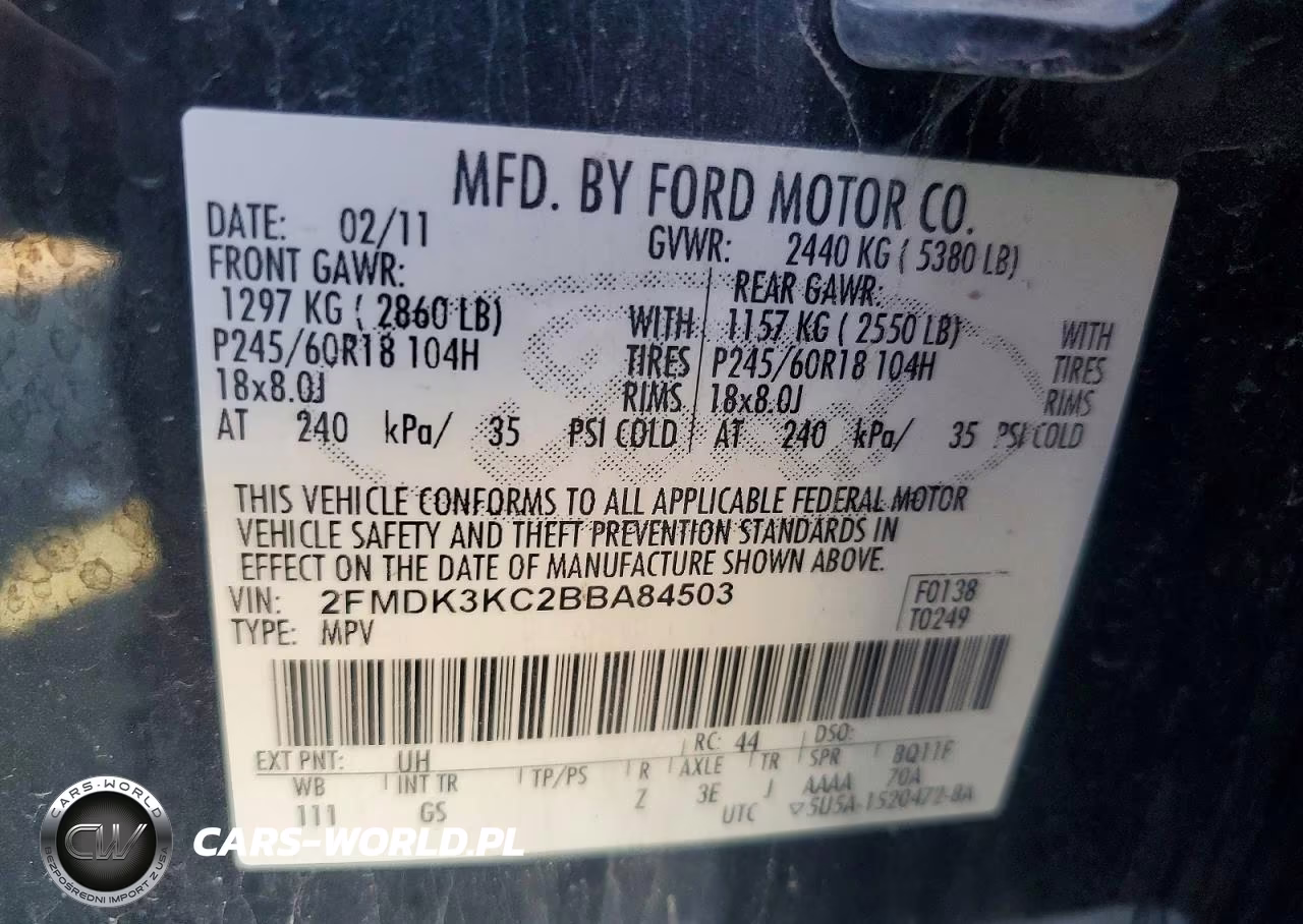 2011 Ford Edge Limited VIN:2FMDK3KC2BBA84503 - 13
