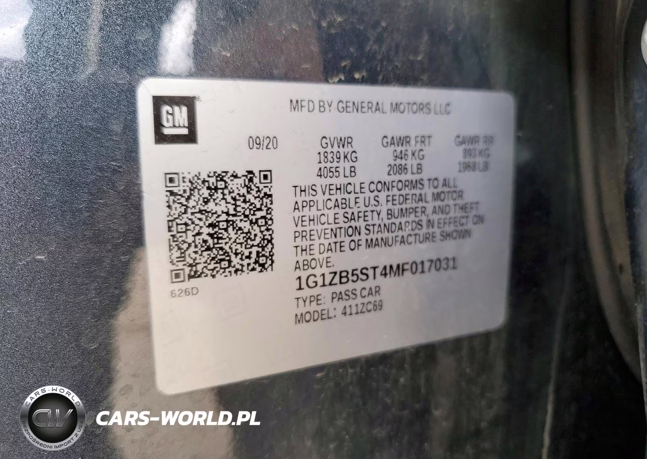 2021 Chevrolet Malibu Ls VIN:1G1ZB5ST4MF017031 - 12