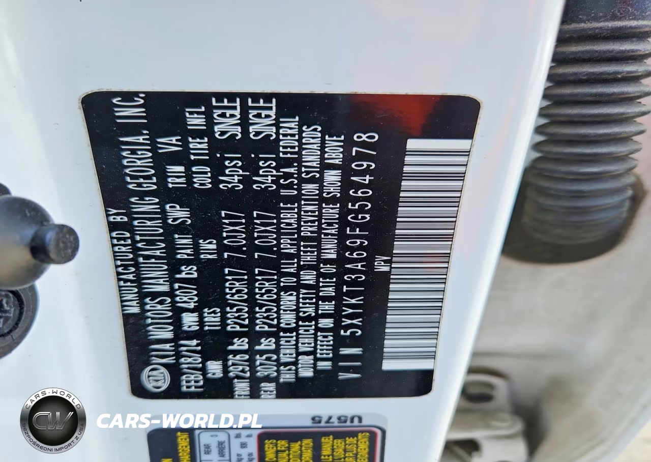 2015 Kia Sorento Lx VIN:5XYKT3A69FG564978 - 13