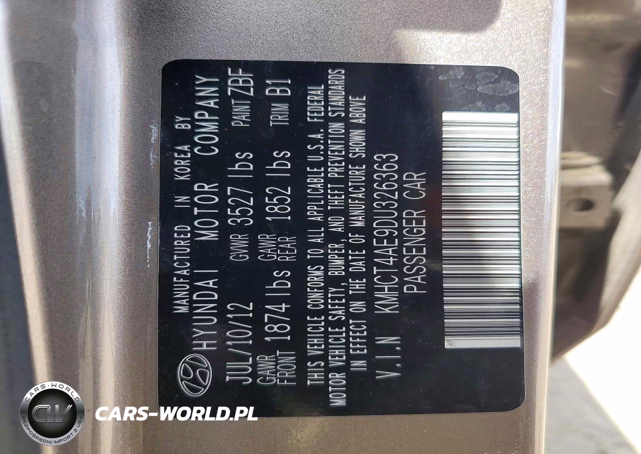 2013 Hyundai Accent Gls VIN:KMHCT4AE9DU326363 - 12